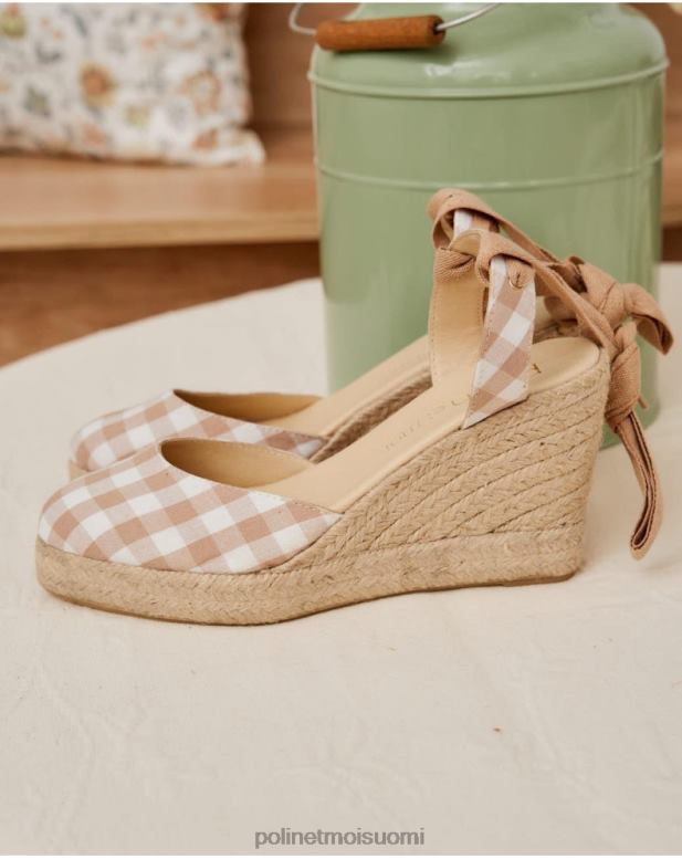 jalkineet FV60T429 Polin et moi vichy bimba espadrille raaka