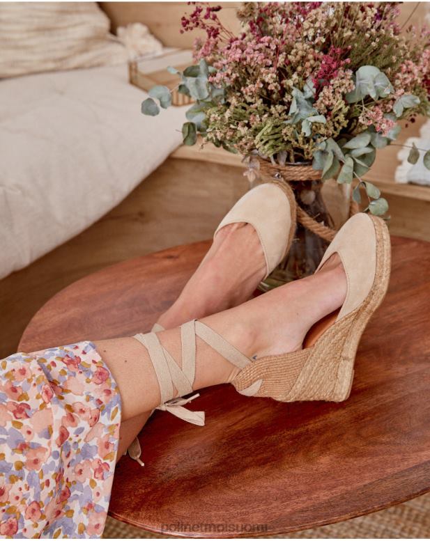 jalkineet FV60T441 Polin et moi espadrille ribbons madalina kameli