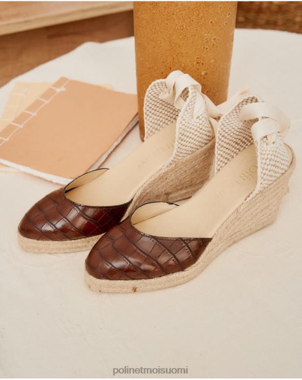 jalkineet FV60T474 Polin et moi espadrille nahkainen rania ruskea
