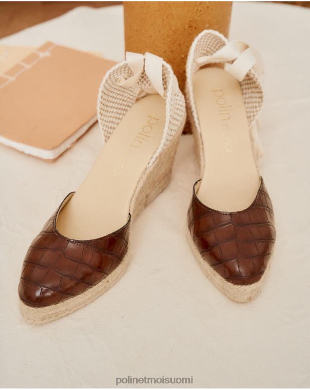 jalkineet FV60T474 Polin et moi espadrille nahkainen rania ruskea