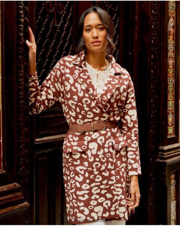 vaatetus FV60T368 Polin et moi eläimen takkiprintti nere ruskea