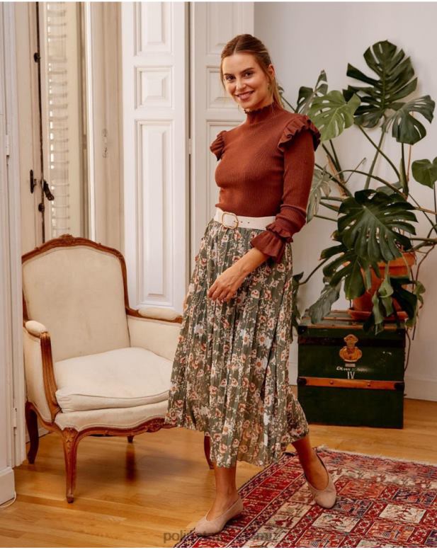 vaatetus FV60T299 Polin et moi laskostettu hame dunia kaki