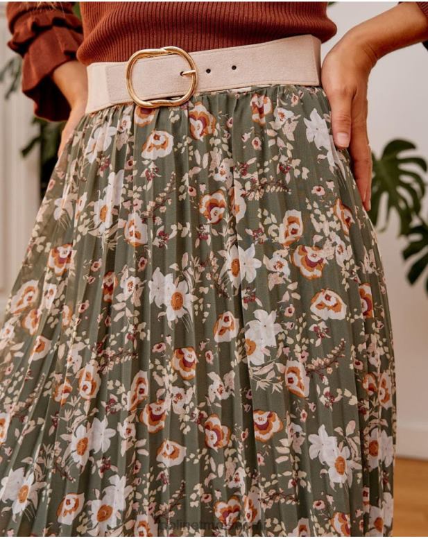 vaatetus FV60T299 Polin et moi laskostettu hame dunia kaki