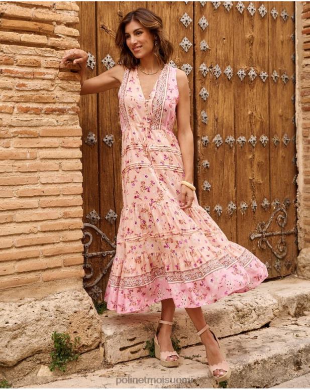 vaatetus FV60T53 Polin et moi adri kukkainen mekko lohi