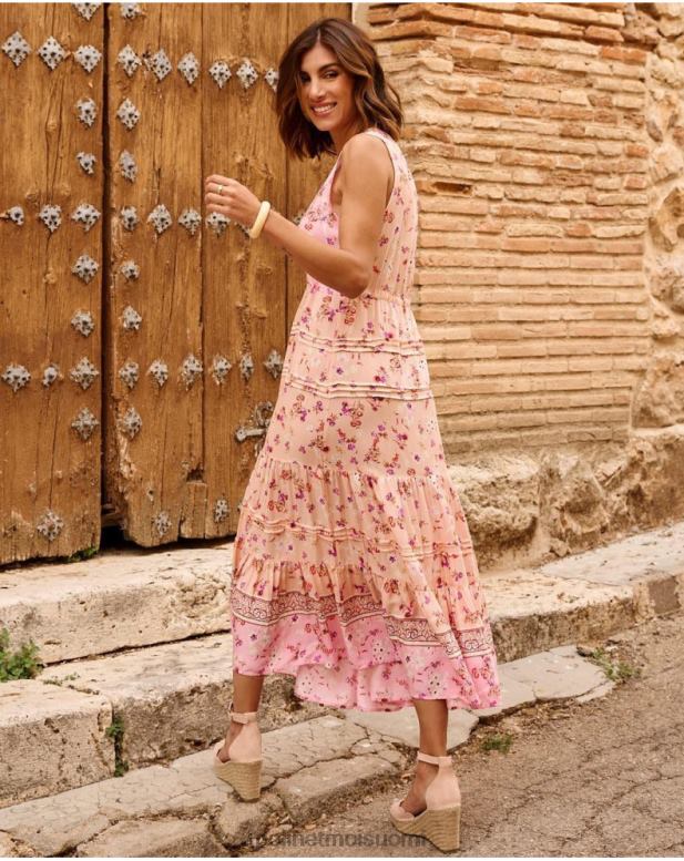 vaatetus FV60T53 Polin et moi adri kukkainen mekko lohi