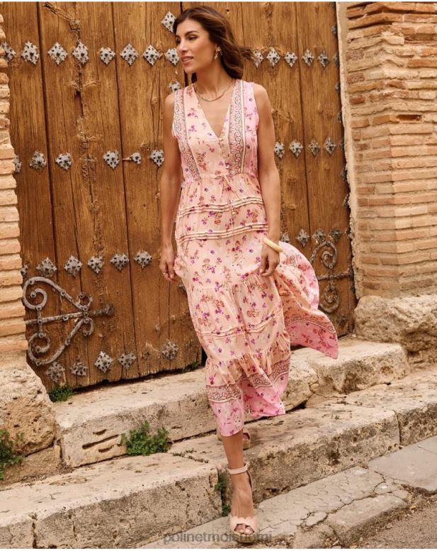 vaatetus FV60T53 Polin et moi adri kukkainen mekko lohi