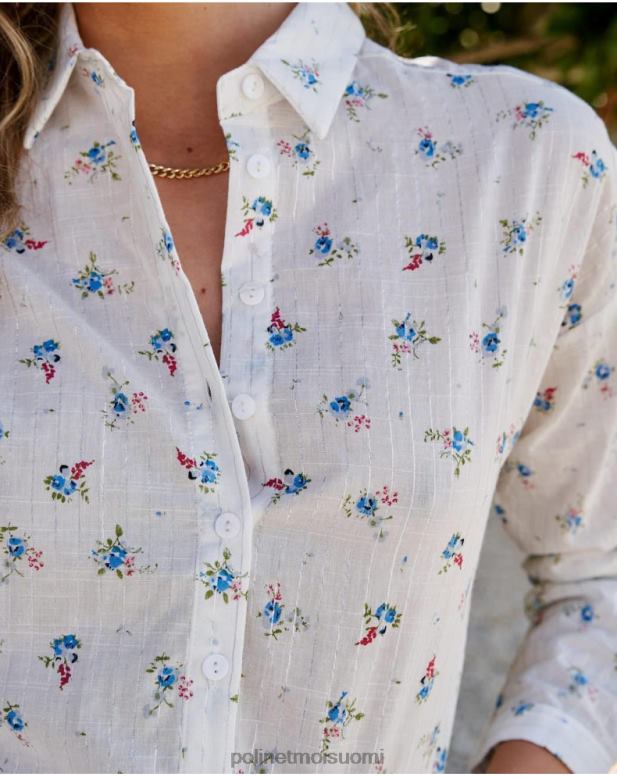 vaatetus FV60T149 Polin et moi ema kukkien paita valkoinen