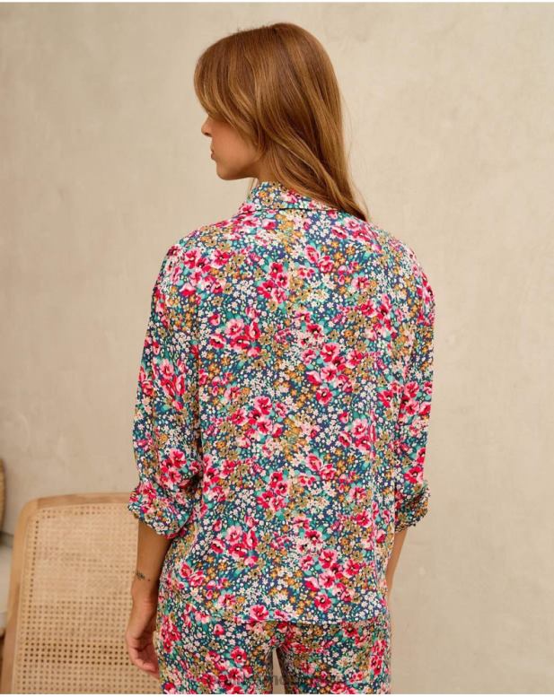 vaatetus FV60T157 Polin et moi ayende taskuinen paita Smaragdin vihreä