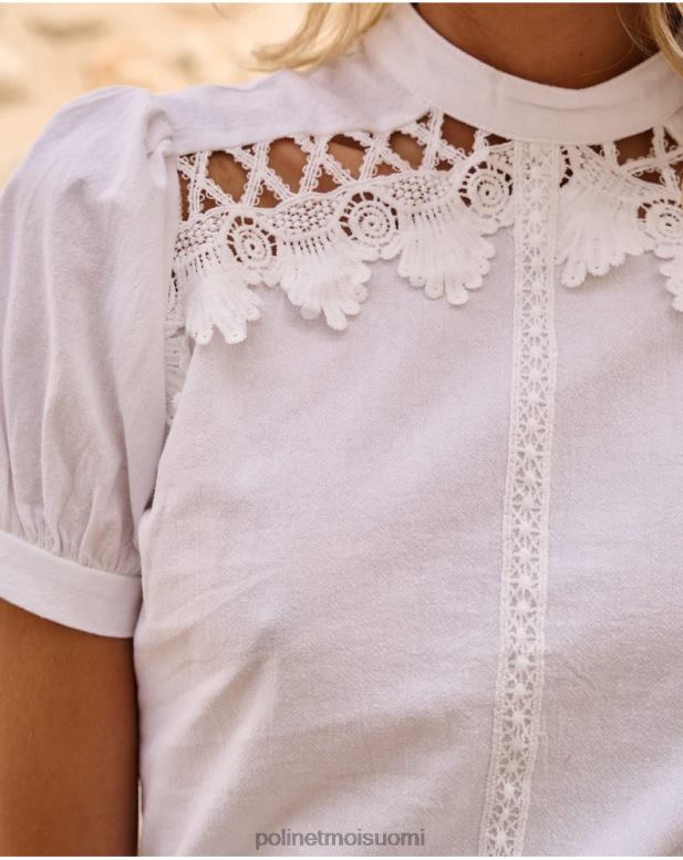 vaatetus FV60T165 Polin et moi pellava makaa pusero valkoinen