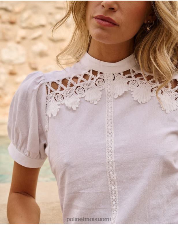 vaatetus FV60T165 Polin et moi pellava makaa pusero valkoinen