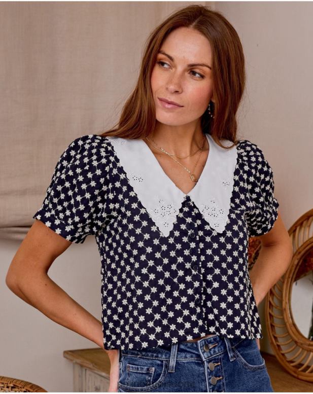 vaatetus FV60T196 Polin et moi muratti vauvan kauluspaita meren-