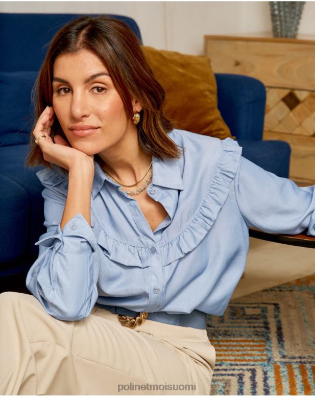 vaatetus FV60T236 Polin et moi rosana röyhelöpaita denim