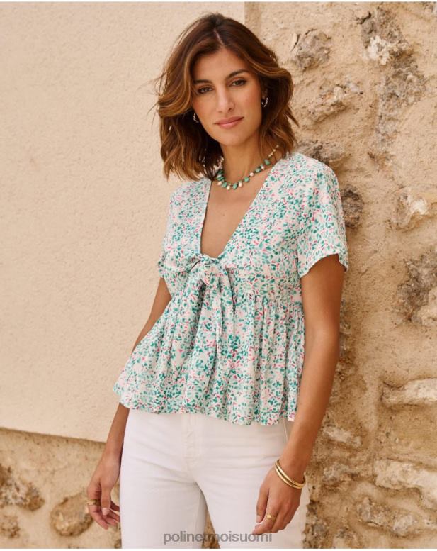 vaatetus FV60T241 Polin et moi top rusetti esmeralda turkoosi