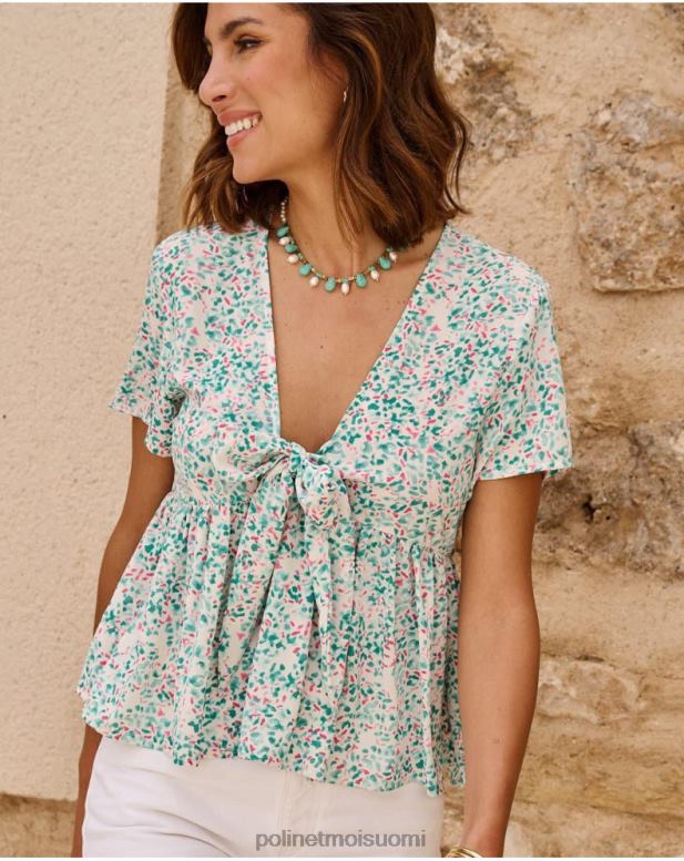 vaatetus FV60T241 Polin et moi top rusetti esmeralda turkoosi