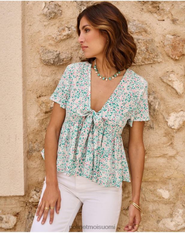 vaatetus FV60T241 Polin et moi top rusetti esmeralda turkoosi