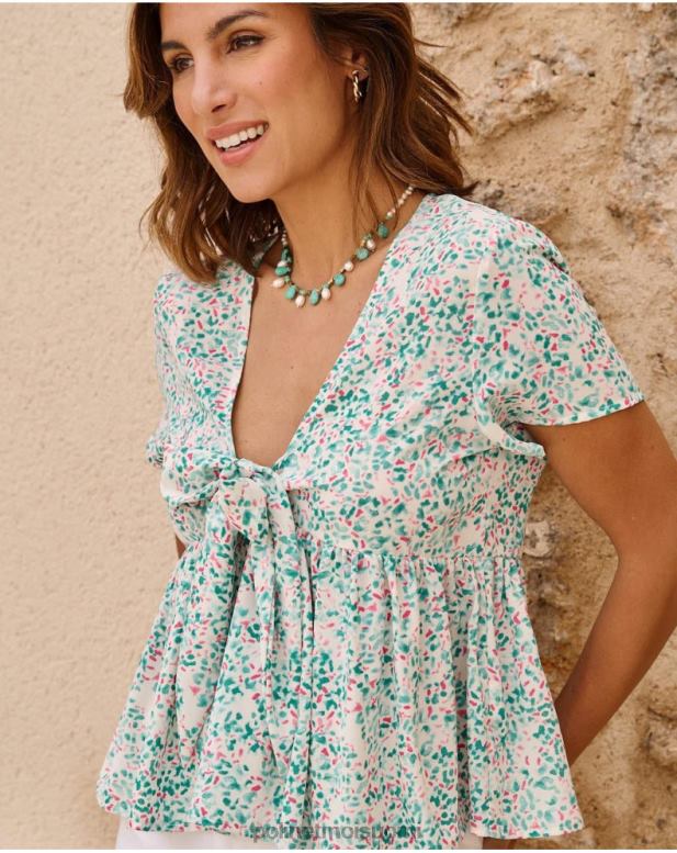 vaatetus FV60T241 Polin et moi top rusetti esmeralda turkoosi