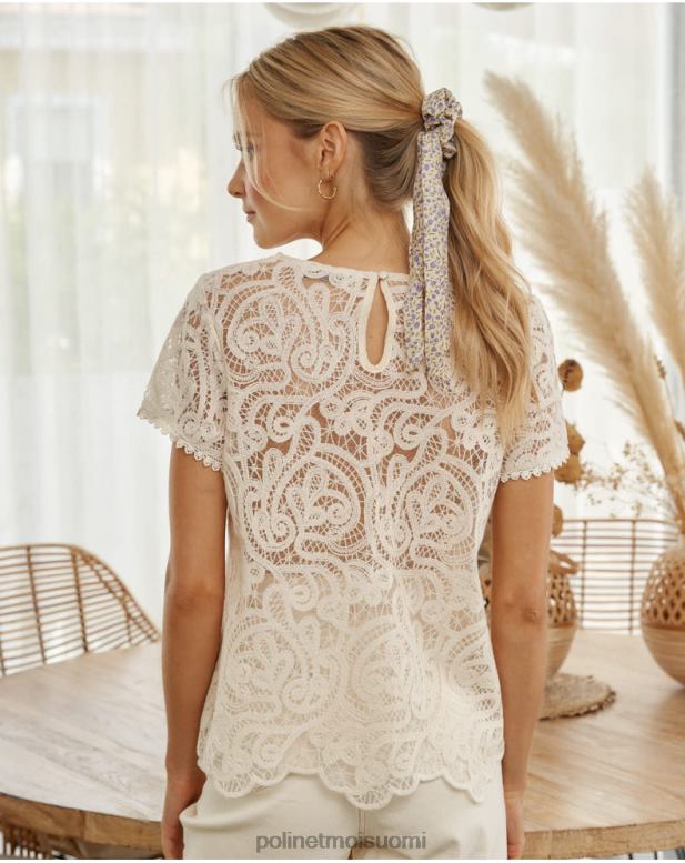 vaatetus FV60T248 Polin et moi brodeerattu bruma t-paita raaka