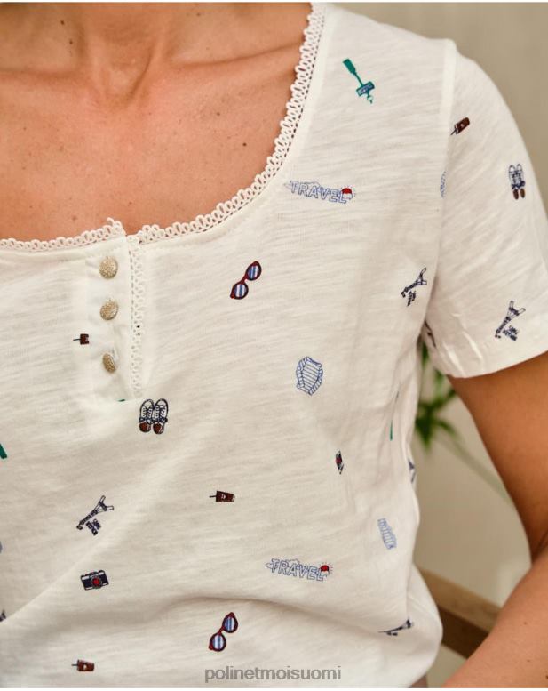 vaatetus FV60T262 Polin et moi yarina matka-t-paita valkoinen