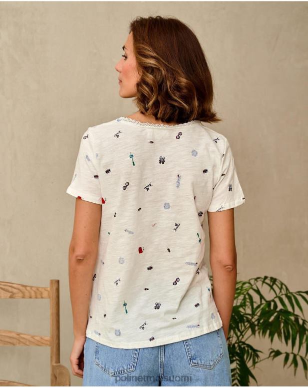 vaatetus FV60T262 Polin et moi yarina matka-t-paita valkoinen