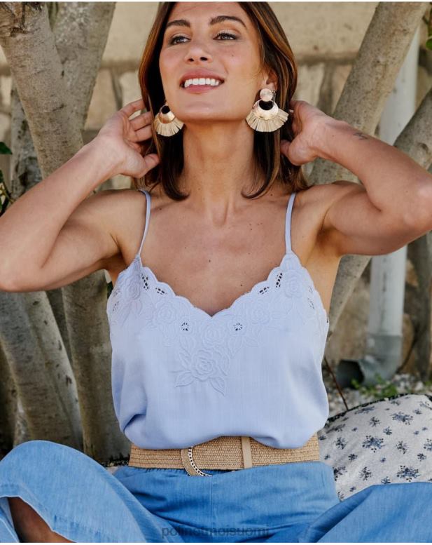 vaatetus FV60T264 Polin et moi malala brodeerattu toppi taivaallinen