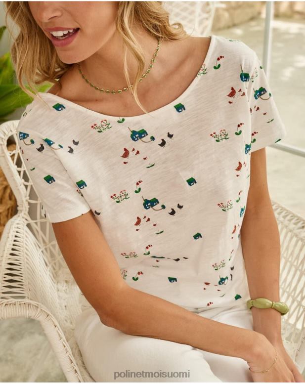 vaatetus FV60T267 Polin et moi t-paidan napit valkoinen